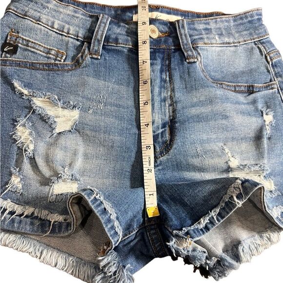 Kancan Jean shorts distressed frayed denim size W3 / 25 - Picture 9 of 11